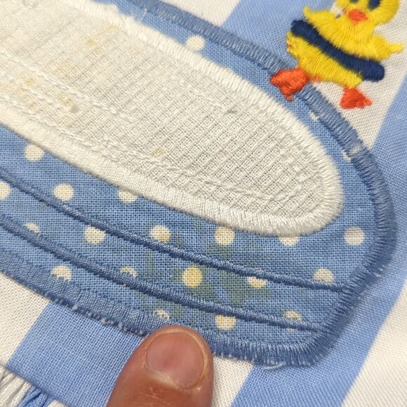 Vintage The Bailey Boys Dress Girls Size 2T Blue Stripe Rubber Ducky Sundress - Picture 3 of 8